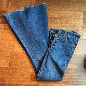 We The Free Blue Flare Wide Leg Jeans